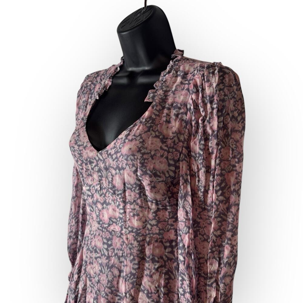 NWT LOVESHACKFANCY Cassidy Floral Georgette Ruffle Mini Dress Size 00/ MSRP $425 - Picture 6 of 11